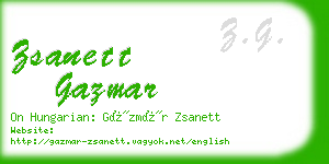 zsanett gazmar business card